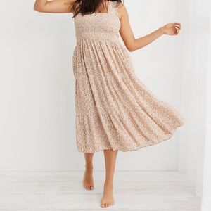 Aerie Smocked Midi Dress